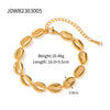 Wholesale Unisex Hip Hop Style Geometric Stainless Steel Gold Plated Chain Bracelet