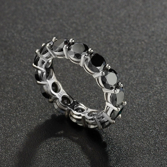 Wholesale Unisex Hiphop Geometric Silver Diamond Ring