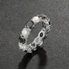 Wholesale Unisex Hiphop Geometric Silver Diamond Ring