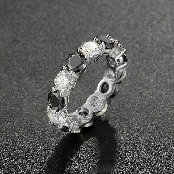 Wholesale Unisex Hiphop Geometric Silver Diamond Ring