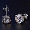 Wholesale Unisex Hiphop Round Tassel Inlaid Zircon Fourclaw Earrings Copper Material Set With Gems