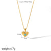 Wholesale Unisex Inlaid Pearl Heart Shape Titanium Steel Earrings