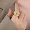 Wholesale Unisex Inlaid Turquoise Zircon Devil's Eye Design Electroplated Titanium Steel Jewelry Suit Necklace Bracelet