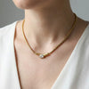 Wholesale Unisex Ins Style Electroplated Stainless Steel Round Snake Bone Chain Necklace