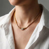 Wholesale Unisex Ins Style Electroplated Stainless Steel Round Snake Bone Chain Necklace
