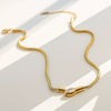 Wholesale Unisex Ins Style Electroplated Stainless Steel Round Snake Bone Chain Necklace
