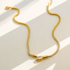 Wholesale Unisex Ins Style Electroplated Stainless Steel Round Snake Bone Chain Necklace