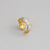Wholesale Unisex Ins Style Geometric Butterfly Open Ring 18K Goldplated Titanium Steel