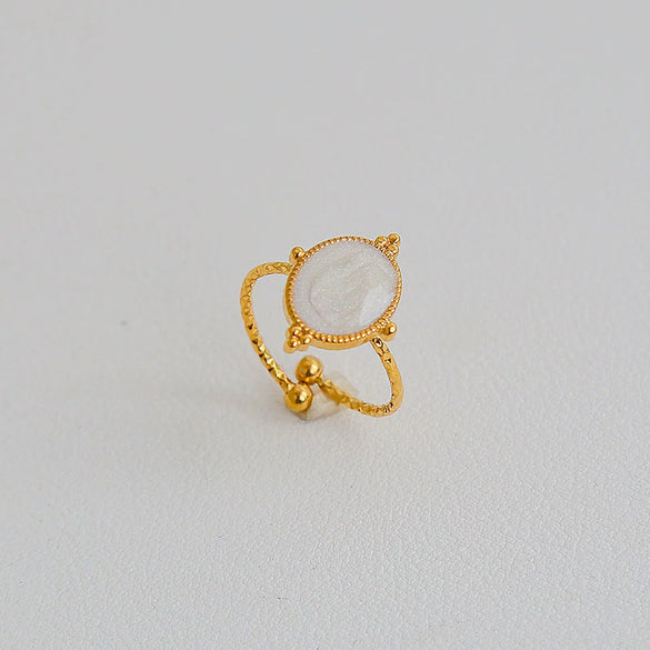 Wholesale Unisex Ins Style Geometric Butterfly Open Ring 18K Goldplated Titanium Steel