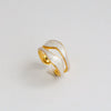 Wholesale Unisex Ins Style Geometric Butterfly Open Ring 18K Goldplated Titanium Steel