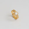 Wholesale Unisex Ins Style Geometric Butterfly Open Ring 18K Goldplated Titanium Steel