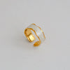 Wholesale Unisex Ins Style Geometric Butterfly Open Ring 18K Goldplated Titanium Steel