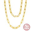 Wholesale Unisex Ins Style Geometric Cross Chain 925 Silver Necklace With Electroplating