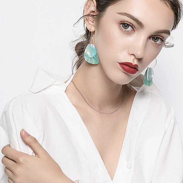 Wholesale Unisex Ins Style Geometric 925 Silver Electroplated Clavicle Chain Necklace