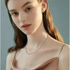 Wholesale Unisex Ins Style Geometric 925 Silver Electroplated Clavicle Chain Necklace