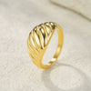 Wholesale Unisex Ins Style Geometric Stainless Steel Electroplated Ring
