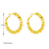 Wholesale Unisex Irregular Geometric Round Exaggerated Big Earring In Light Luxury Style Titanium Steel With Electroplating