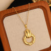 Wholesale Unisex Irregular Hollow Geometric Stainless Steel Earrings And Pendant Necklace With Electroplating