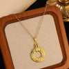 Wholesale Unisex Irregular Hollow Geometric Stainless Steel Earrings And Pendant Necklace With Electroplating