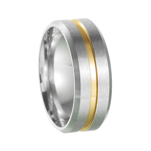 Wholesale Unisex Jewelry Geometric Stainless Steel Ring Electroplating