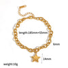 Wholesale Unisex Jewelry Set Stainless Steel Titanium Steel Electroplated Star Sun And Moon Clouds Universe Pattern Necklace And Bracelet