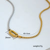 Wholesale Unisex 18K Gold Plated Stainless Steel Ushaped And Drop Shape Pendant Necklace