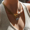 Wholesale Unisex 18K Gold Plated Stainless Steel Ushaped And Drop Shape Pendant Necklace