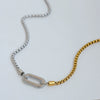 Wholesale Unisex 18K Gold Plated Stainless Steel Ushaped And Drop Shape Pendant Necklace