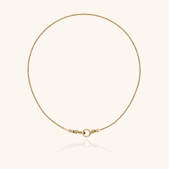 Wholesale Unisex Light Luxury Geometric Stainless Steel Electroplated Braided Rope Paperclip Clavicle Necklace