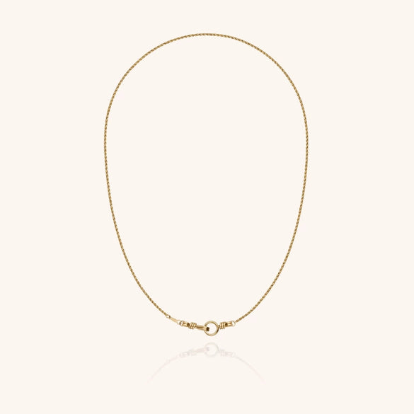 Wholesale Unisex Light Luxury Geometric Stainless Steel Electroplated Braided Rope Paperclip Clavicle Necklace