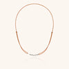 Wholesale Unisex Light Luxury Geometric Stainless Steel Electroplated Braided Rope Paperclip Clavicle Necklace
