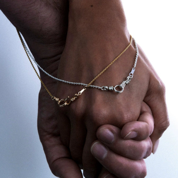 Wholesale Unisex Light Luxury Geometric Stainless Steel Electroplated Braided Rope Paperclip Clavicle Necklace