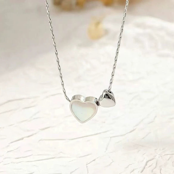 Wholesale Unisex Light Luxury Real Gold Plated Heart Shape Titanium Steel Bamboo Chain Necklace