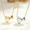 Wholesale Unisex Light Luxury Real Gold Plated Heart Shape Titanium Steel Bamboo Chain Necklace