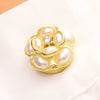 Wholesale Unisex Light Luxury Style Flower Pattern Alloy Electroplated Shirt Buttons And Button Covers Accessories
