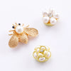 Wholesale Unisex Light Luxury Style Flower Pattern Alloy Electroplated Shirt Buttons And Button Covers Accessories