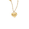Wholesale Unisex Light Luxury Style Gold Plated Stainless Steel Necklace With Angel Wings Footprint Heart English Letters Square Tag Envelope Bow Tie Pendant And Cross Chain