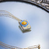 Wholesale Unisex Literary Geometric Titanium Steel Necklace With Inlaid Zircon And 18K Gold Plating