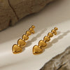 Wholesale Unisex Love Arrow Heart Shaped Titanium Steel Earrings With Pvd Furnace Real Gold Electroplating High Sense Style Do Not Fade