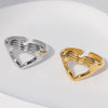 Wholesale Unisex Love Palm Creative Hip Hop Heart Titanium Steel And Stainless Steel Electroplated Ring