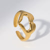 Wholesale Unisex Love Palm Creative Hip Hop Heart Titanium Steel And Stainless Steel Electroplated Ring