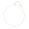 Wholesale Unisex Maillard Style Animals Zodiac Stainless Steel Freshwater Baroque Pearl Clavicle Necklace With Ball Chain 18K Gold Plated