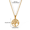 Wholesale Unisex Medieval Style Gold Plated Stainless Steel Tree Of Life Pendant Necklace