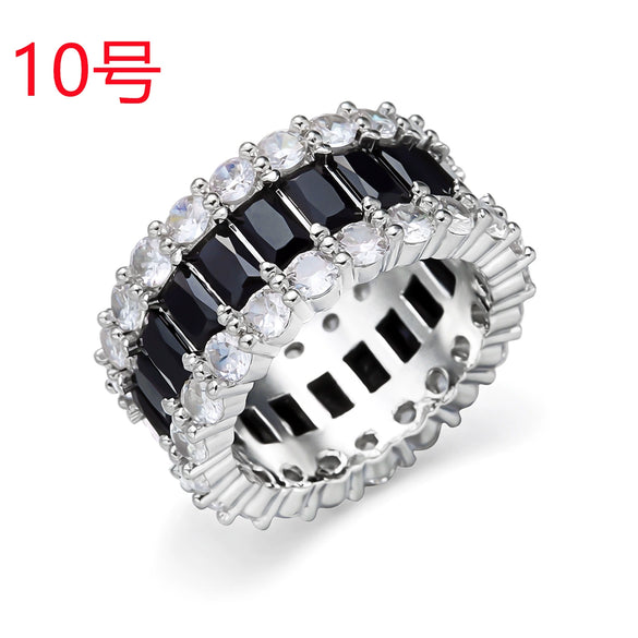 Wholesale Unisex Minimalist Geometric Copper Zircon Electroplated Ring