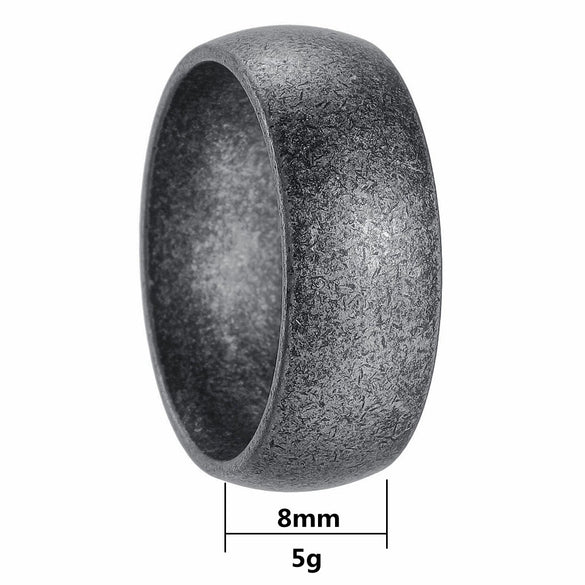 Wholesale Unisex Minimalist Geometric Distressed Stainless Steel Ring Jewelry