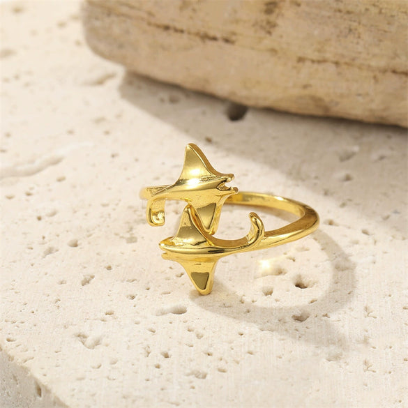 Wholesale Unisex Natural Style Animal Pattern Alloy Electroplated Ring