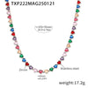 Wholesale Unisex Niche Electroplated Titanium Steel Chain Ferris Wheel 5A Zircon Jewelry Set Necklace Bracelet