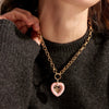 Wholesale Unisex Old Money Style Geometric Copper Titanium Steel O Word Chain Photo Box Pendant With Electroplating And Hollow Design
