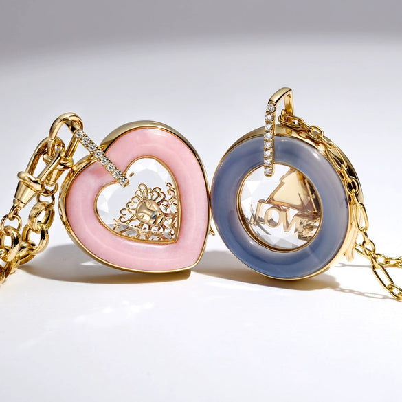 Wholesale Unisex Old Money Style Geometric Copper Titanium Steel O Word Chain Photo Box Pendant With Electroplating And Hollow Design