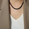 Wholesale Unisex Oval Blade Stitching Chain Design Electroplated Titanium Steel Jewelry Suit Necklace Bracelet